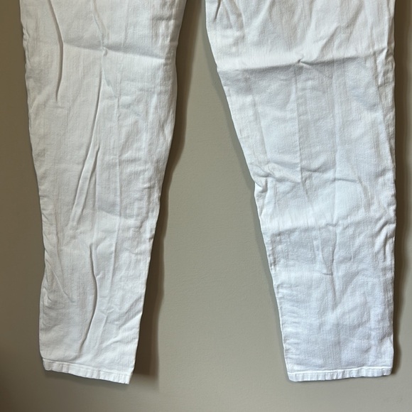 Eileen Fisher White Denim Skinny Organic Cotton Blend Straight Jean Sz 8 - Picture 8 of 13